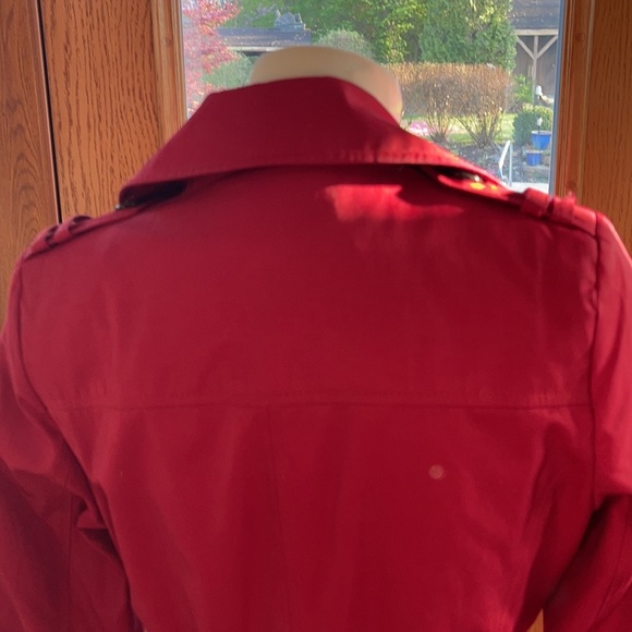 DKNY Maroon Women’s Double Breasted Trench Coat - Picture 9 of 12